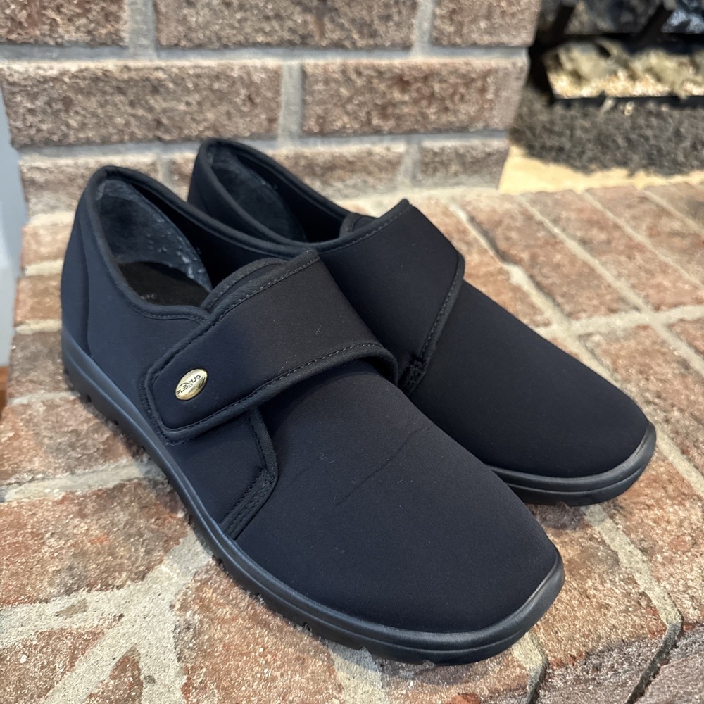 Flexus Amay by Spring Step Black Slip On Stretch Lycra Sz 42 10-10.5 #187